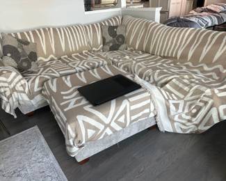 Sectional couch & ottoman