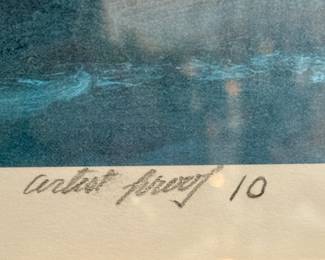 Charles Vickery "Old Ironsides USS Constitution" Signed and Numbered Artist Proof 10,