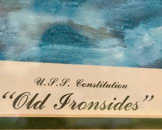 Charles Vickery "Old Ironsides USS Constitution" Signed and Numbered Artist Proof 10,