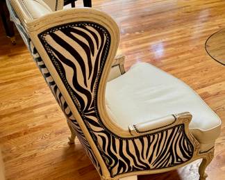 Hancock & Moore Leather Sofa and Chair plus Bronze Table with Swans and Glass Top (A work of Art)