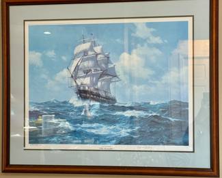 Charles Vickery "Old Ironsides USS Constitution" Signed and Numbered Artist Proof 10,