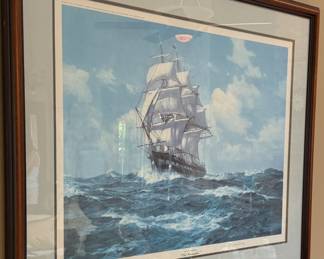 Charles Vickery "Old Ironsides USS Constitution" Signed and Numbered Artist Proof 10,