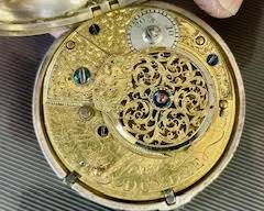 Dundee Pocket watch, interior view.