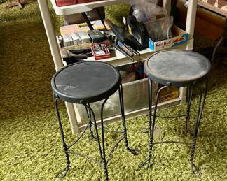 Twist wrought iron ice cream soda shop stools
