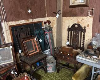 2 Barley twist Victorian chairs