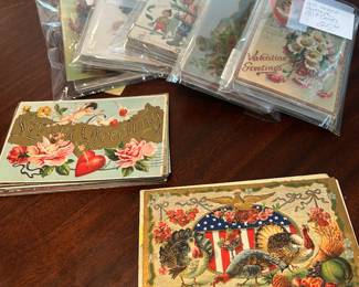 Pre-1920 "penny" post cards, sold in lots of 25. Also Real Photo Post Cards.
