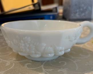 Milk glass candle holder