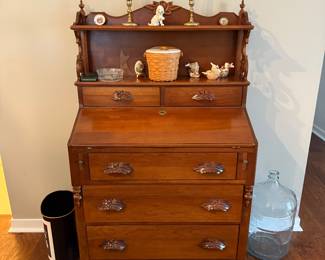 Victorian drop table secretary desk