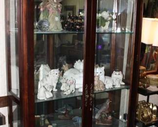 Large Wall unit display cabinet w/ glass shelves 89" x 46" x 15"
