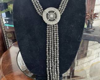 Heidi Daus Crystal & Faux pearl pierced earrings