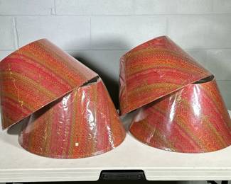 (4pc) LAMPSHADES | Lot of 4 matching lampshades, seemingly new - h. 11 x dia. 19 in