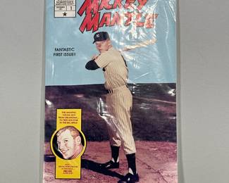 MICKEY MANTLE COMIC BOOK | Mickey Mantle Issue #1 December 1991 by Magnum Comics in near mint condition in sealed bag - h. 10.25 x w. 6.75 in