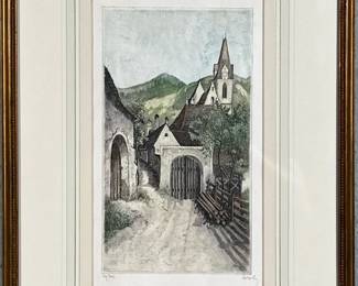 SIGNED WATERCOLOR | 9 x 6.5 in. Sight. Pencil signed and titled on bottom - h. 16.25 x w. 13.75 in
