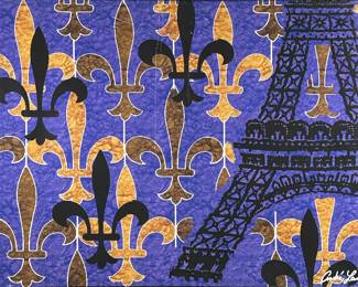 ANDRE LANOUX (20TH/21ST CENTURY) POP ART |
Fleur de Lis. Giclee on stretched canvas
Signed on back - h. 24 x w. 32 in