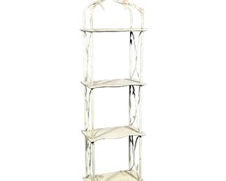 IVY WORK ETAGERE | Having 4 shelves and ivy work sides & decoration - h. 60 x w. 16.5 x d. 9.5 in