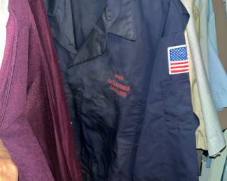 Lots of men's work coveralls / jumpsuits