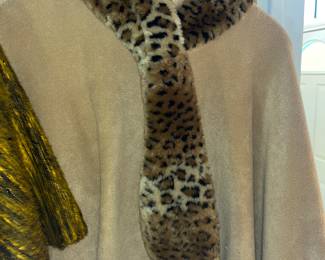 Beautiful coat w/ long attached throw