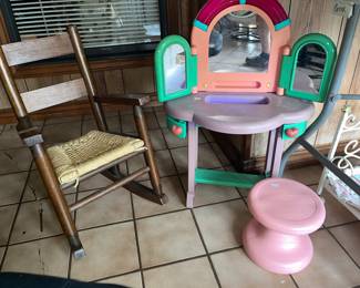 Child's rocker & vanity