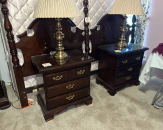 Pair of nightstands & king size headboard