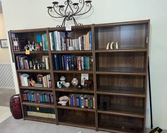 Set of 3 matching book shelves