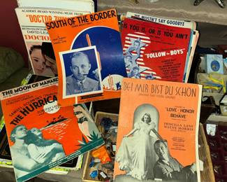Great selection of vintage sheet music