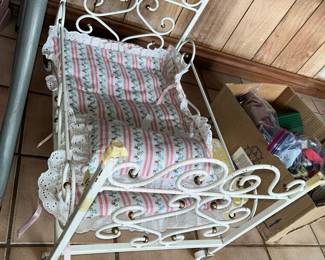 Metal doll bed