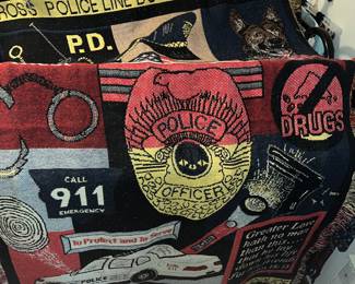 Great POLICE tapestry blanket / throw