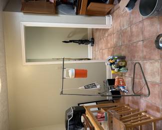 Kitchen table for nook with two stools. Solid oak 50$