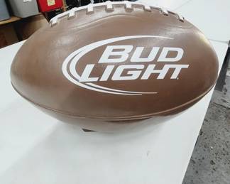 Bud Light Football Shaped Hinged Cooler Chest