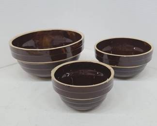 Vintage McCoy Brown Stoneware Bowls