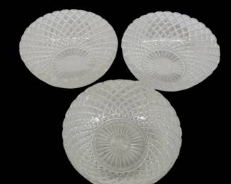 Anchor Hocking Waterford Waffle Pattern 8" Bowls