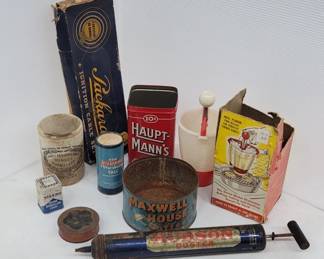 Vintage Advertisement Tins and Tools