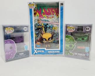 Super Hero Funko Pops w/Hard Cases