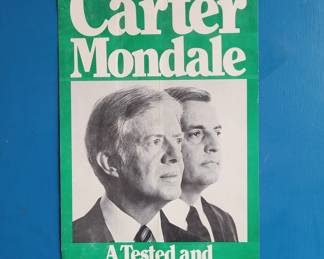 1980 Re-Elect Carter-Mondale Campaign Poster