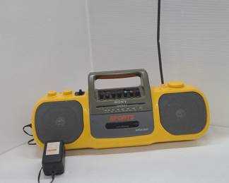 Sony Sports Yellow Boom Box Radio CFS-905