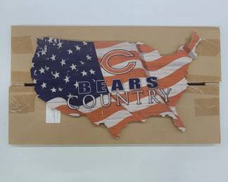 Wooden Chicago Bears U.S Wall Hanger New