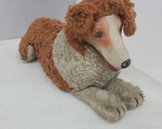 Vintage Lassie Stuffed Dog 50s Plastic Face