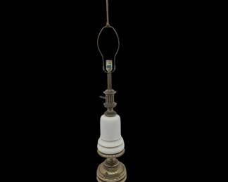 Vintage Stiffel Lamp Brass & Porcelain