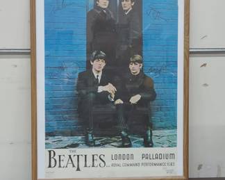 Framed The Beatles London Palladium Poster 1975