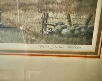 print by Fred Swan signed