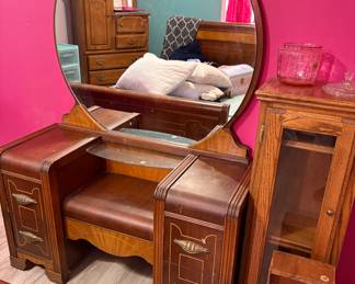 Early vintage vanity, matching bed frame available separately or as bundle