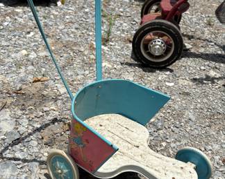 Vintage mid century doll stroller