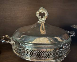 SILVER PLATE SERVING DISH