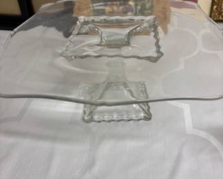 CAKE PLATE - CLEAR GLASS