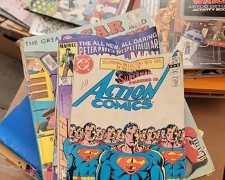 Comics mixed with books
