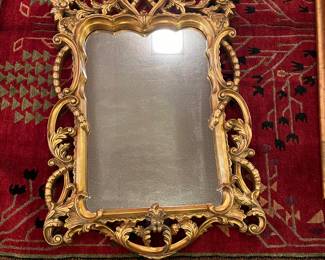 Gold carved mirror