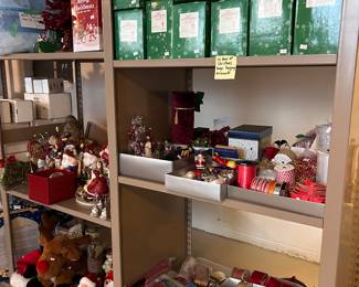 Loads of quality holiday decor. Dept 56, 12 Days of Christmas, Nieman Marcus, nativity ornaments, Waterford…