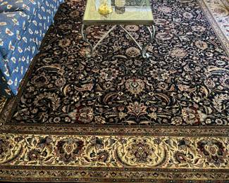 PRESALE Blue floral wool area rug – 9' x 12’4”