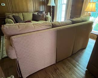 PRESALE pair of Century for Toms Price sofas – 88l x 38d x 33h w 4 throw pillows each, rolled arm 3 cushion