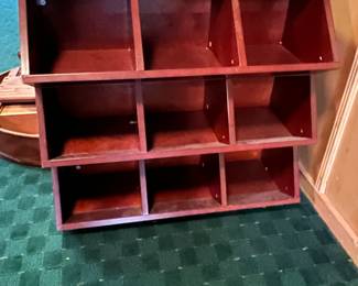 wood storage cubby